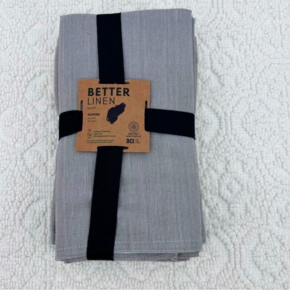 NWT Napkins Better Linen by AHT Set of 8 20" × 20" - Picture 3 of 5